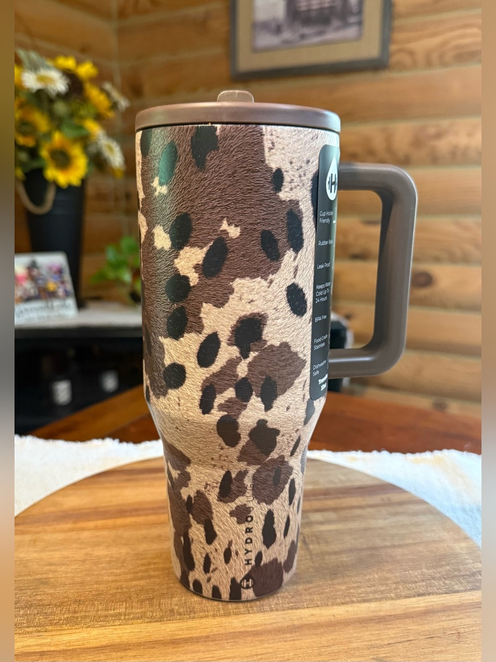 APPALOOSA Horse Print HydroJug 32oz Traveler Straw Tumbler • LEAKPROOF